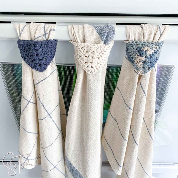Easy Kitchen Towel Topper Crochet Pattern | Crochet Dish Towel Hanger | Crochet Pattern download