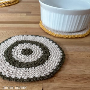 Round Crochet Trivet Hot Pad Pattern | PDF Download | Easy Crochet Round Pot Holder
