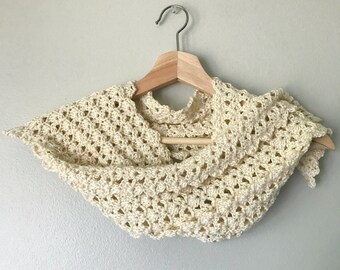 Lacy Crochet Scarf Pattern | Shell Stitch Crochet Scarf | Pattern Download