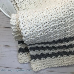 Crochet Farmhouse Dish Towel Pattern | Country Hand Towel Pattern | Crochet Pattern download