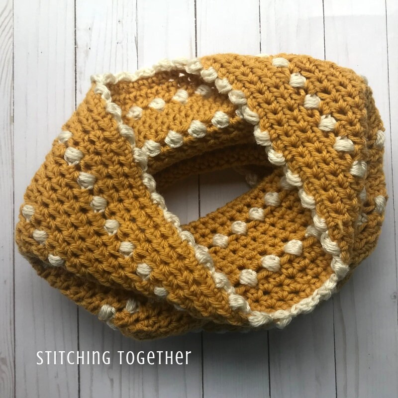 Crochet Cowl Pattern | Puff Stitch Cowl | Mustard Cowl | PDF Crochet ...
