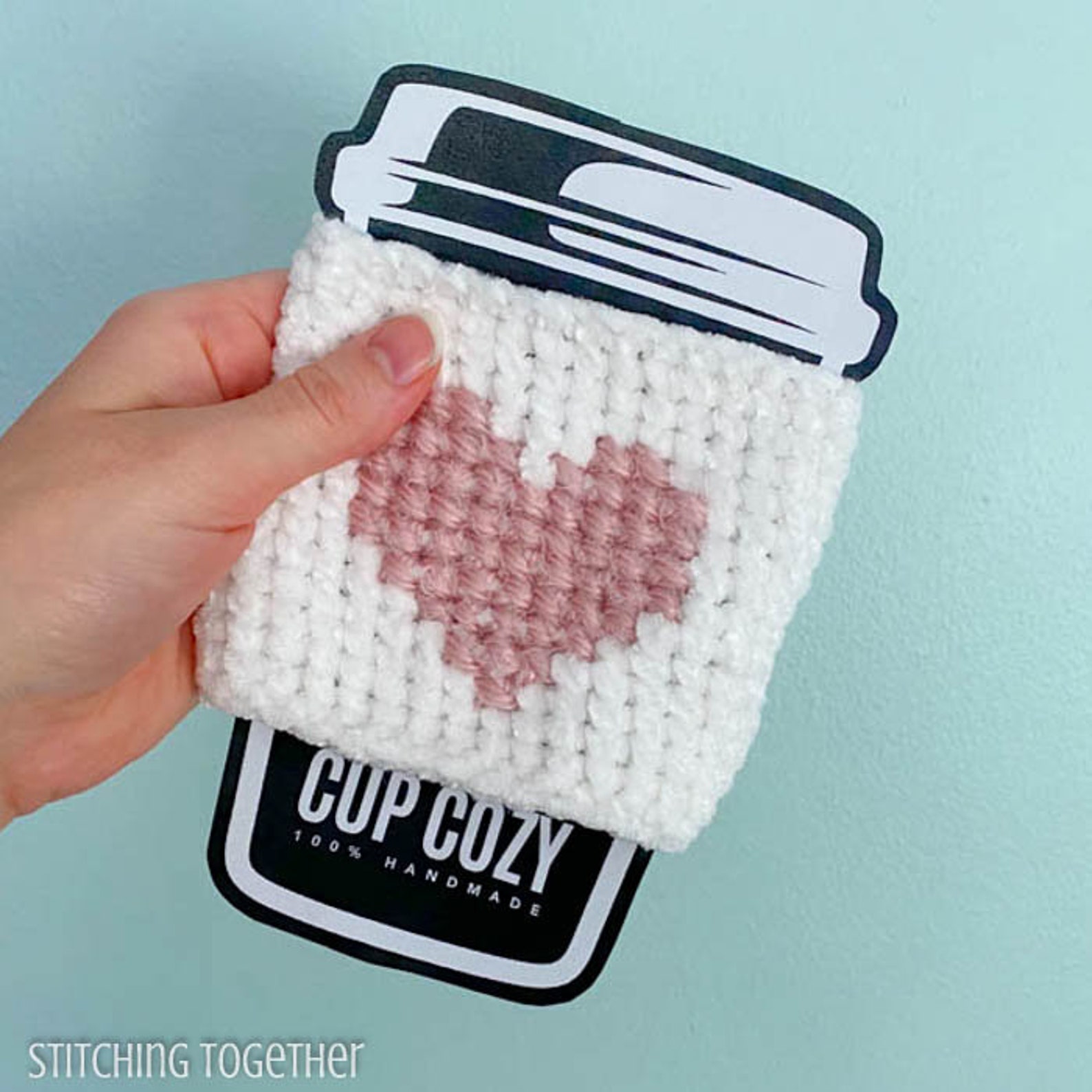 Heart Coffee Sleeve Crochet Pattern Crochet Cup Sleeve Etsy