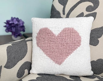 Crochet Heart Pillow Pattern | Heart Cushion Pillow Pattern | Pattern Download