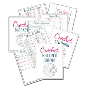 Crochet Pattern Binder | Printable Crochet Pattern Organizer | PDF Download