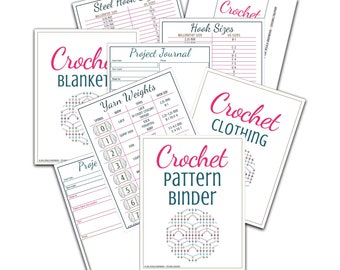 Crochet Pattern Binder | Printable Crochet Pattern Organizer | PDF Download