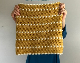 Crochet Cowl Pattern | Puff Stitch Cowl | Mustard Cowl | PDF Crochet Pattern download