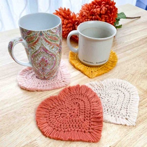 Heart Coaster Crochet Pattern | Crochet Heart Coaster Pattern | Crochet Pattern download