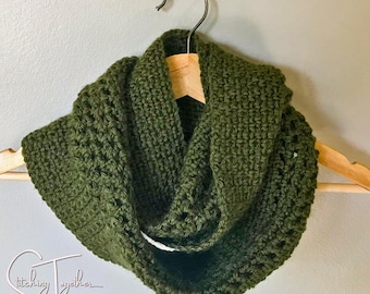 Bufanda de punto musgo a crochet / Bufanda de crochet / Bufanda infinita a crochet / PATRÓN de crochet PDF descargable
