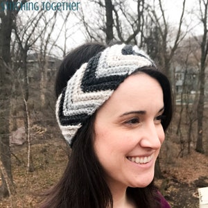 Gray Skies Crochet Chevron Headband Pattern Crochet Ear Warmer PDF Crochet Pattern download image 3