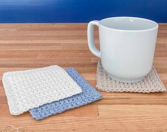 Easy Crochet Coaster Patterns | Round and Square Coasters | Pattern Download and Tutorial