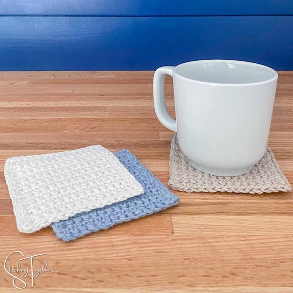 Easy Crochet Coaster Patterns | Round and Square Coasters | Pattern Download and Tutorial