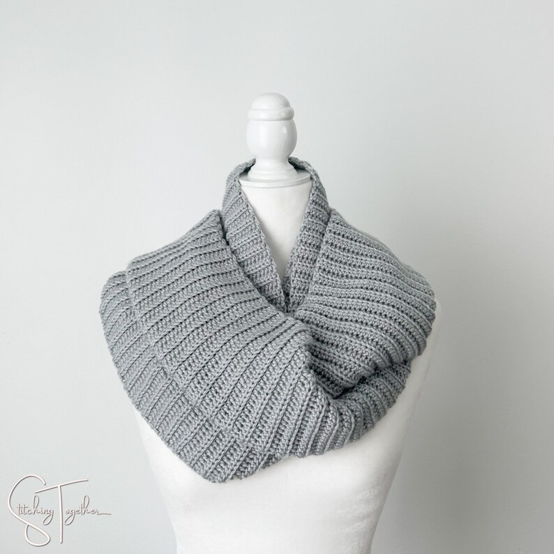Ribbed Infinity Scarf Crochet Pattern | Ribbed Scarf Pattern | PDF ...