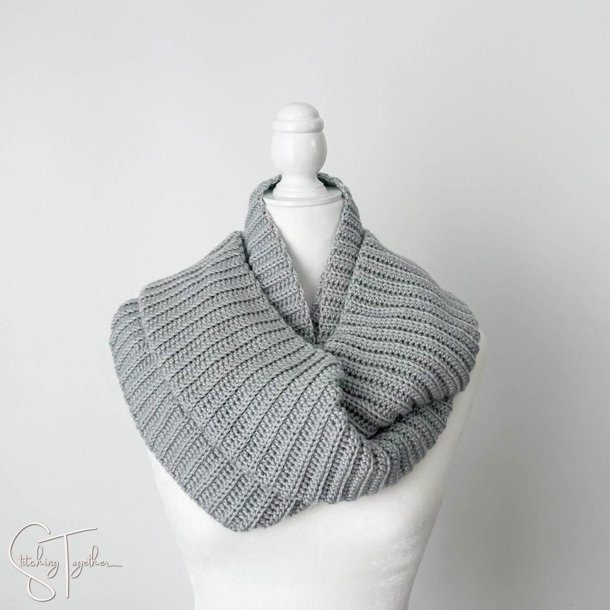 Ribbed Infinity Scarf Crochet Pattern | Ribbed Scarf Pattern | PDF ...