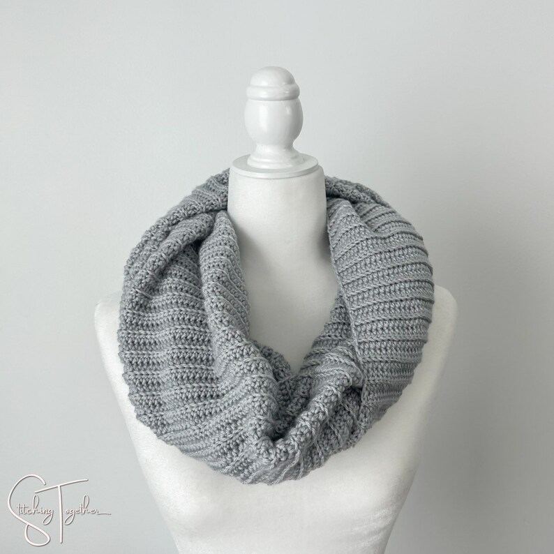 Ribbed Infinity Scarf Crochet Pattern | Ribbed Scarf Pattern | PDF ...