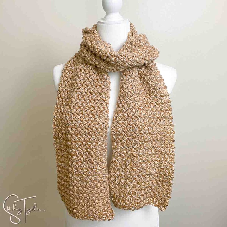 Bean Stitch Scarf Pattern Bean Stitch Crochet Pattern PDF Etsy