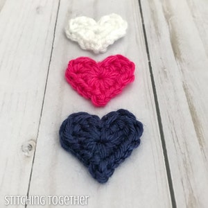 Crochet Heart Pattern | Small Crochet Hearts | Pattern Download