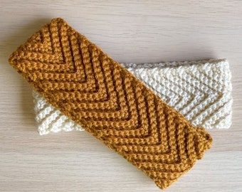 Crochet Chevron Headband Pattern | Easy Ear Warmer (PDF Download)