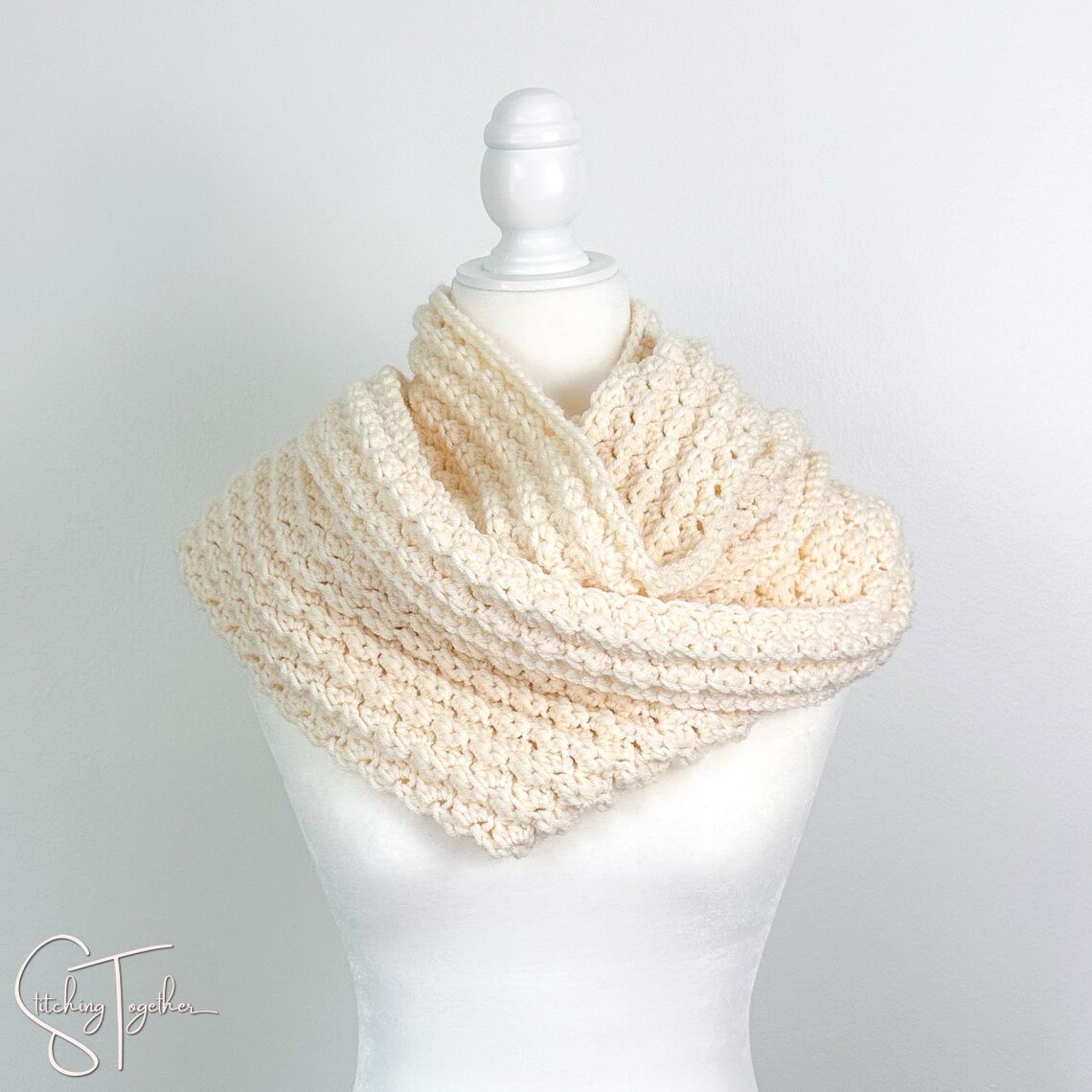 Textured Crochet Scarf Pattern | Ribbed Scarf Crochet Pattern | PDF ...
