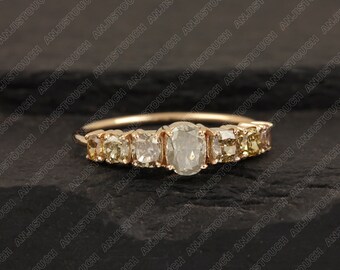 14k Gelbgold Diamant Pave Statement Ring - Handgemachter feiner Schmuck