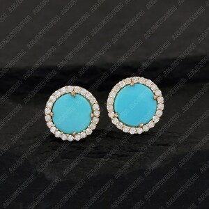 Elegantes pendientes de oro amarillo de 14 k con diamantes naturales de talla brillante para bodas, regalo de aniversario, joyas de diamantes para ella