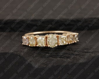 Handgefertigte Pave Diamant 14k Gelbgold Ring: Feiner Schmuck