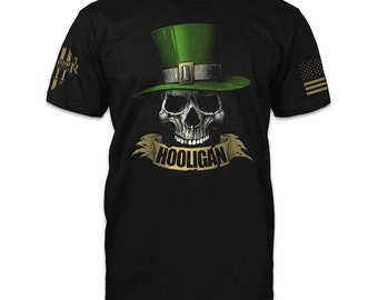 Hooligan T-Shirt Patriotic Tribute Tee | American Pride Veteran Support Shirt | 100% Cotton