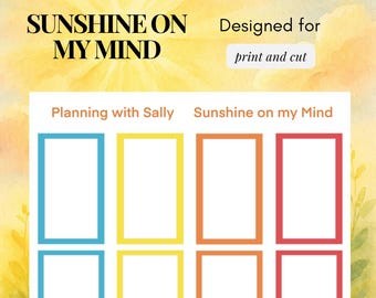 Sunshine on my Mind Stickers! PRINTABLE Instant Download! Multiple Sizes! Fits Classic Happy Planner!