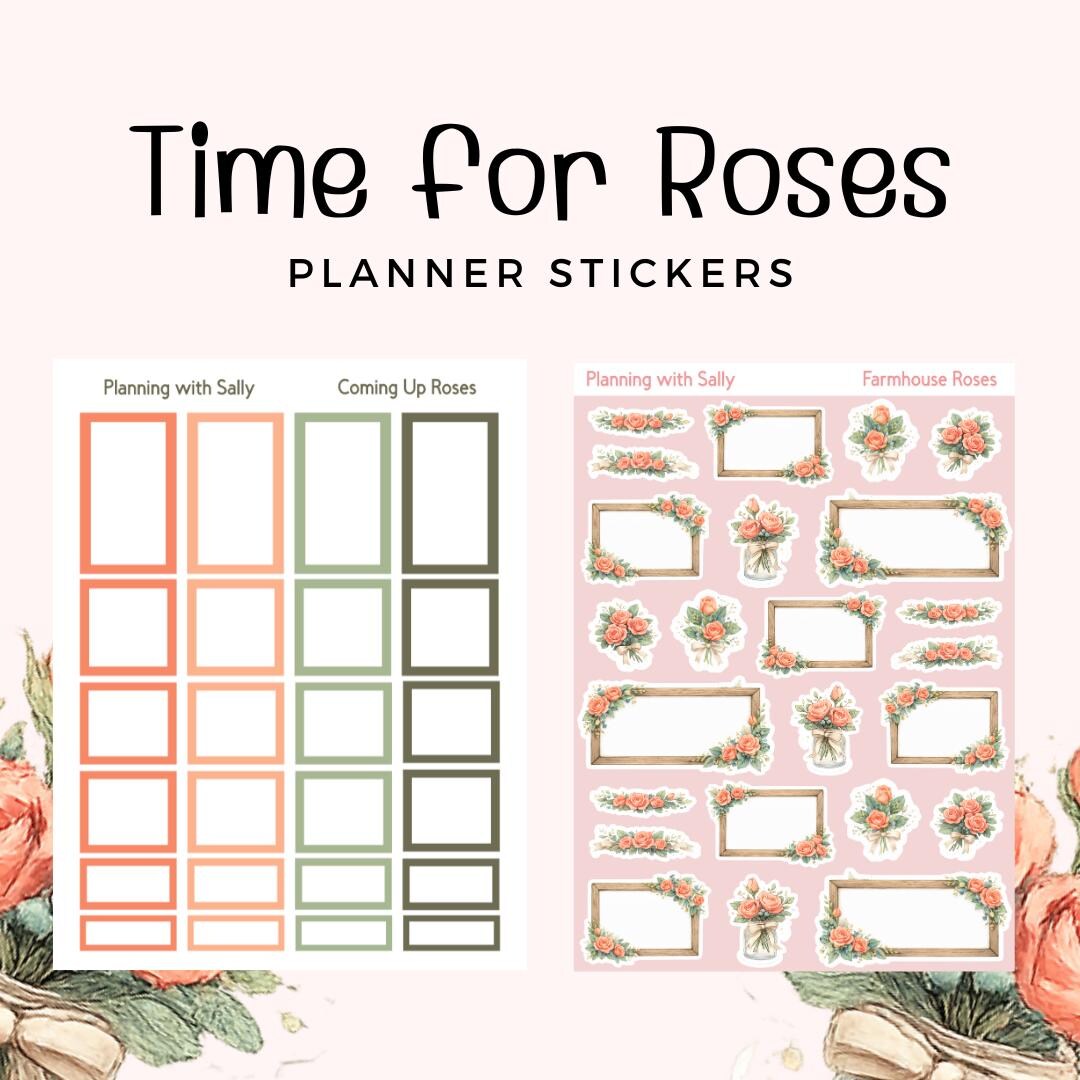 Time for Roses | Valentine's Day Planner Box and Watercolor Stickers ...