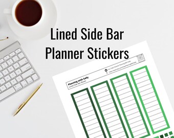 Green Sidebar Box Stickers! PRINTABLE Instant Download! Fits Classic Happy Planner and many more!