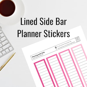 Pink Sidebar Box Stickers! PRINTABLE Instant Download! Fits Classic Happy Planner and many more!