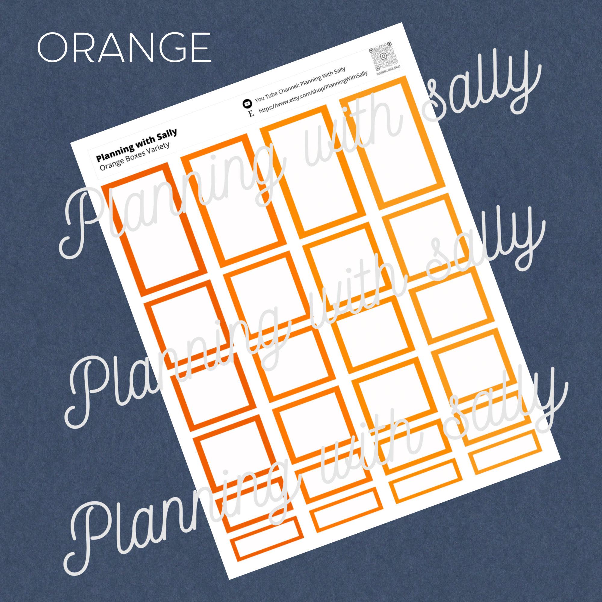 Planner Box Stickers for Happy Planner | Functional Boxes Multiple