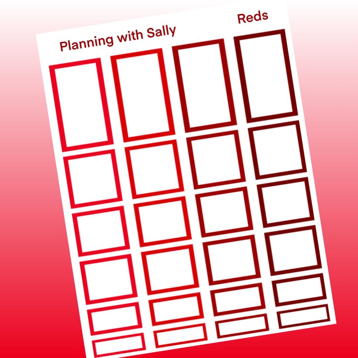 Red Box Stickers! PRINTABLE Instant Download! Multiple Sizes! Fits ...