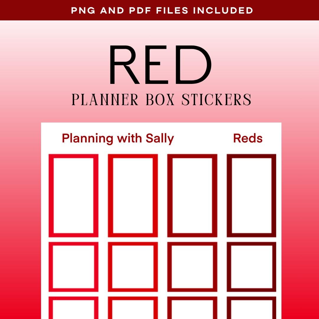 Red Box Stickers! PRINTABLE Instant Download! Multiple Sizes! Fits ...