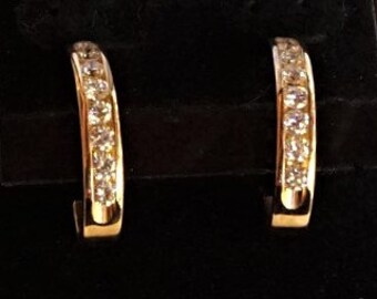 14K Gold Earrings with .96 ct tw Diamonds. LAYAWAY available for this item please contact shop owner for more information