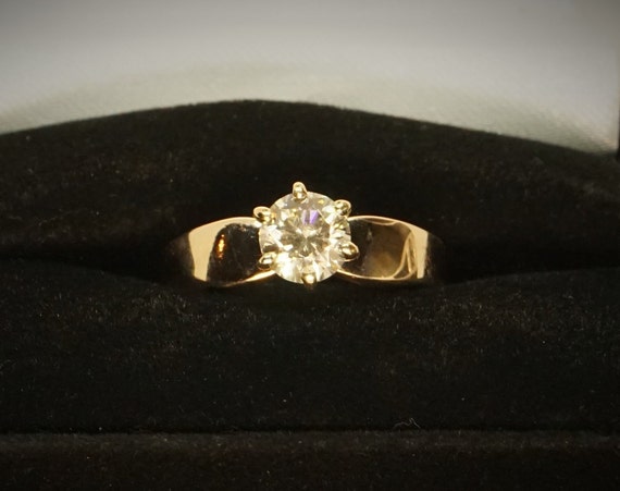 ON HOLD / Certified 14K Gold 1.09ct Solitaire Dia… - image 3