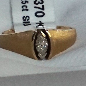 14K Gold and .25 carat Solitaire Diamond Ring, Size 8 1/2