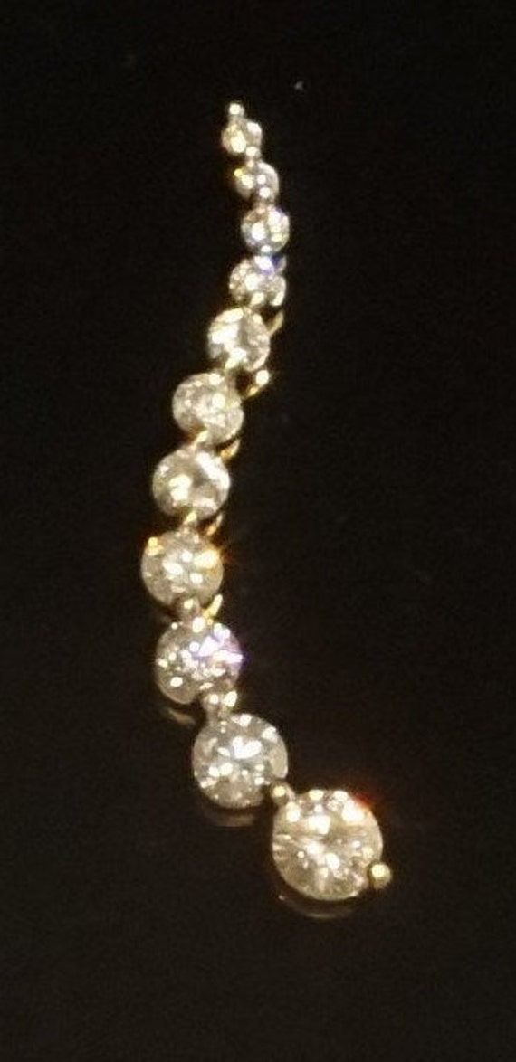 14K Gold and .55 carat total weight Diamond Penda… - image 2