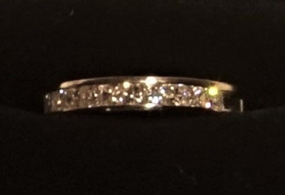 14K White Gold and .60 ct tw Diamond Ring, Size 5 - image 3