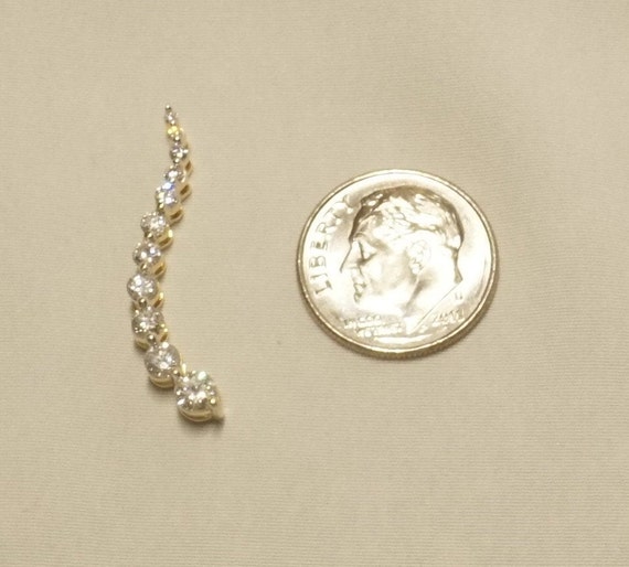 14K Gold and .55 carat total weight Diamond Penda… - image 8