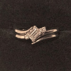 14K White Gold Diamond Wedding Set, size 5 1/4. LAYAWAY available for this item, contact shop owner for more information image 7