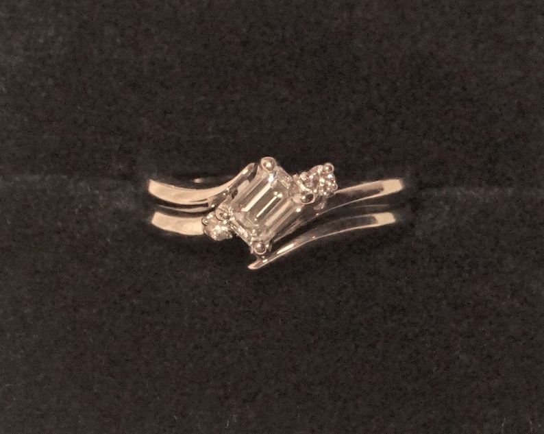 14K White Gold Diamond Wedding Set, size 5 1/4. LAYAWAY available for this item, contact shop owner for more information image 7