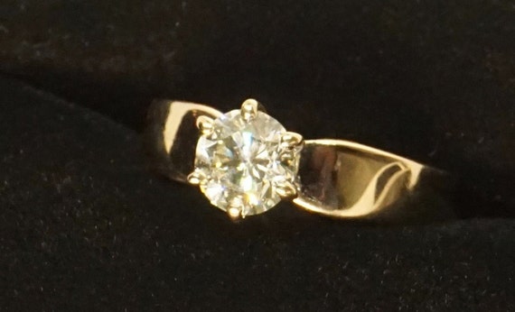 ON HOLD / Certified 14K Gold 1.09ct Solitaire Dia… - image 1