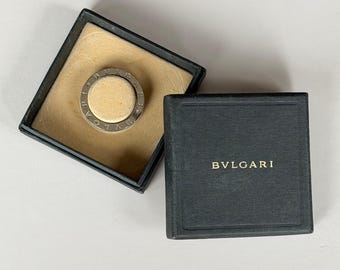 Bvlgari Mens Style Timeless Elegance Key Ring Sterling Silver Gift Box