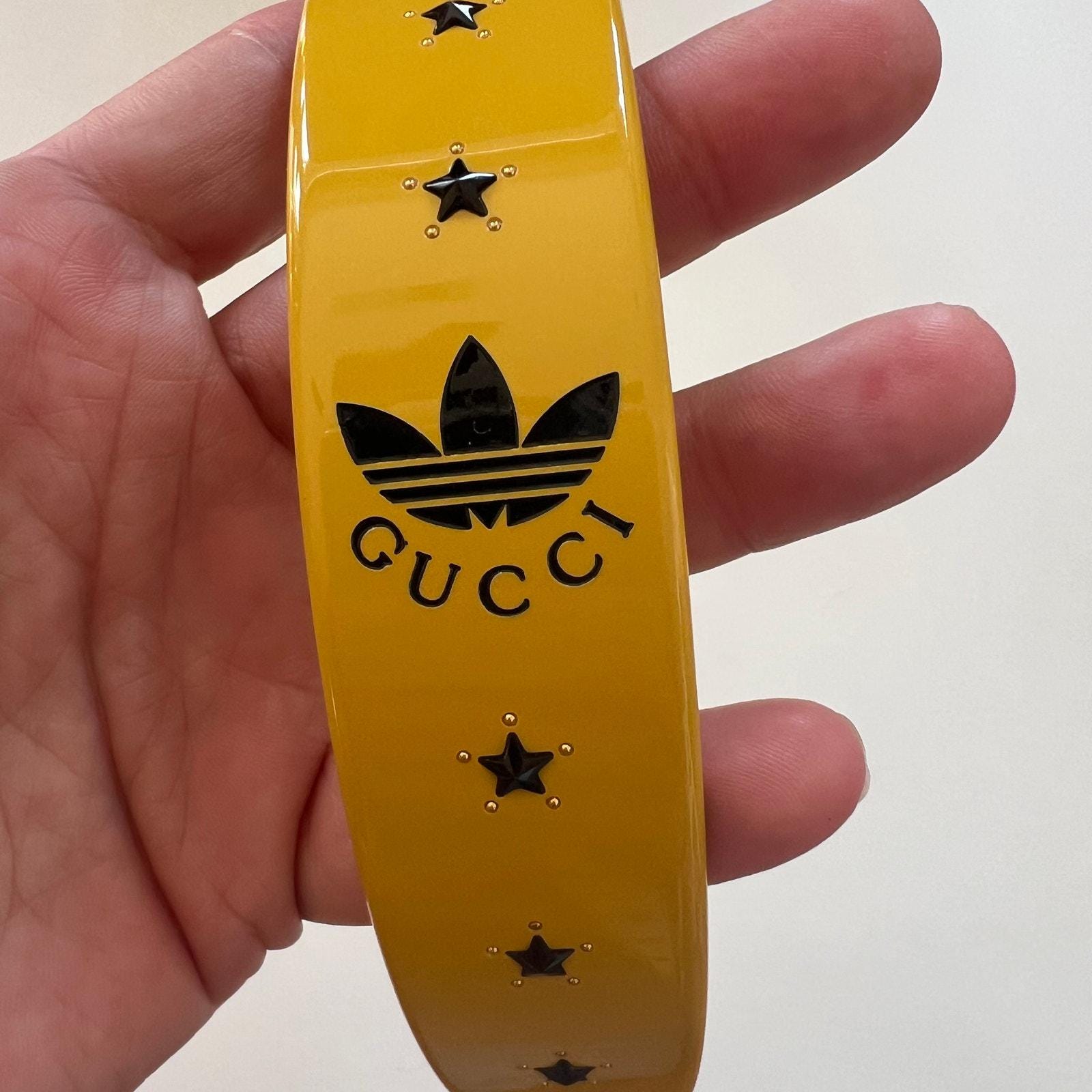 RARE Gucci X Adidas Logo Headband Yellow NWOT - Etsy display picture 3