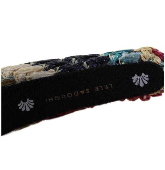 Lele Sadoughi Raffia Alice Headband Like New LeLe Sadoughi Raffia Woven Alice Headband - Venice Rainbow  main image 2