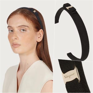 Ferragamo Logo Bow Headband Black Gold - Etsy display picture 1