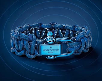 RARE Louis Vuitton Mens Outdoor Bracelet Indigo Blue
