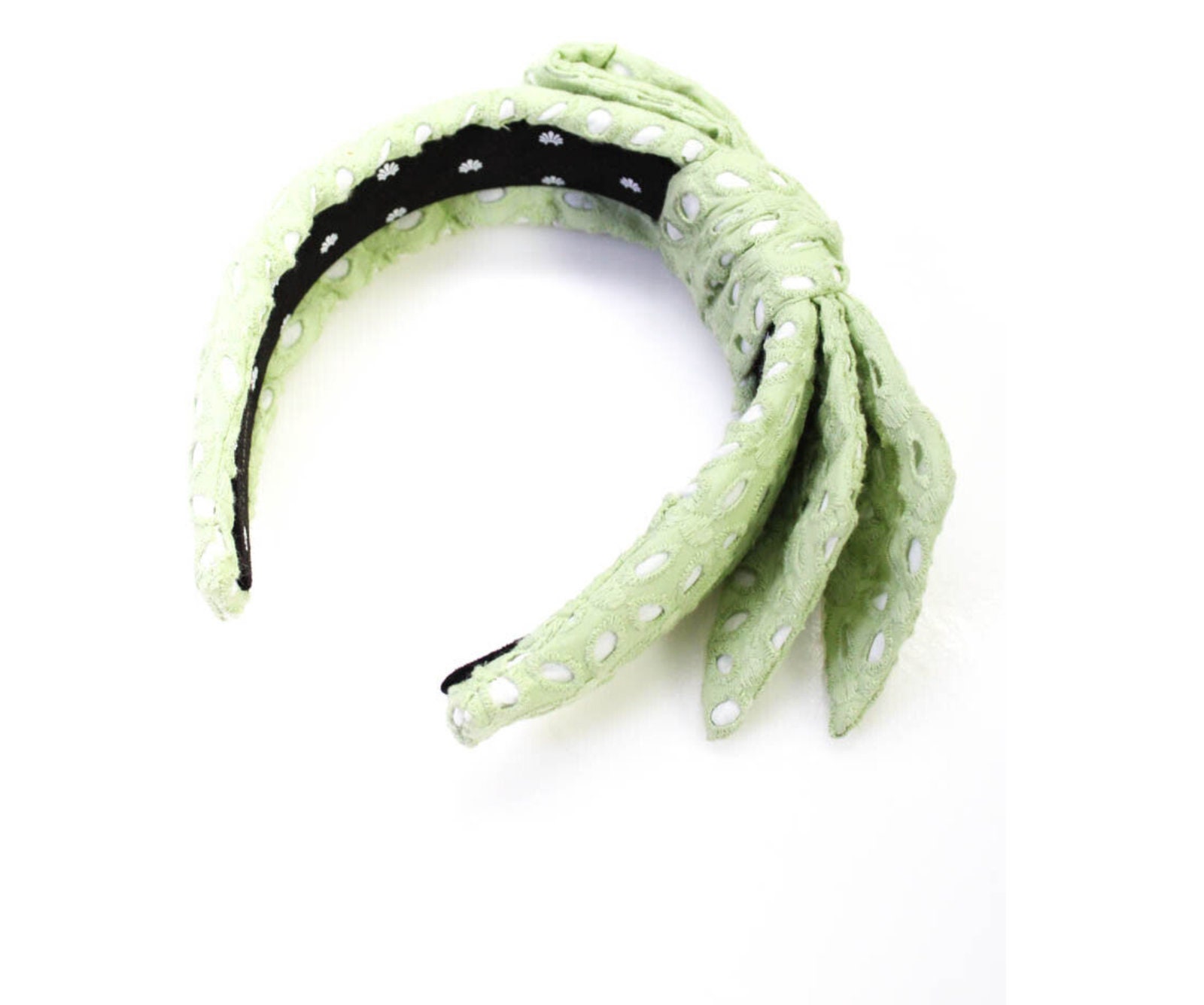 Lele Sadoughi Eyelet Big Bow Headband Sage Green NWOT - Etsy display picture 3