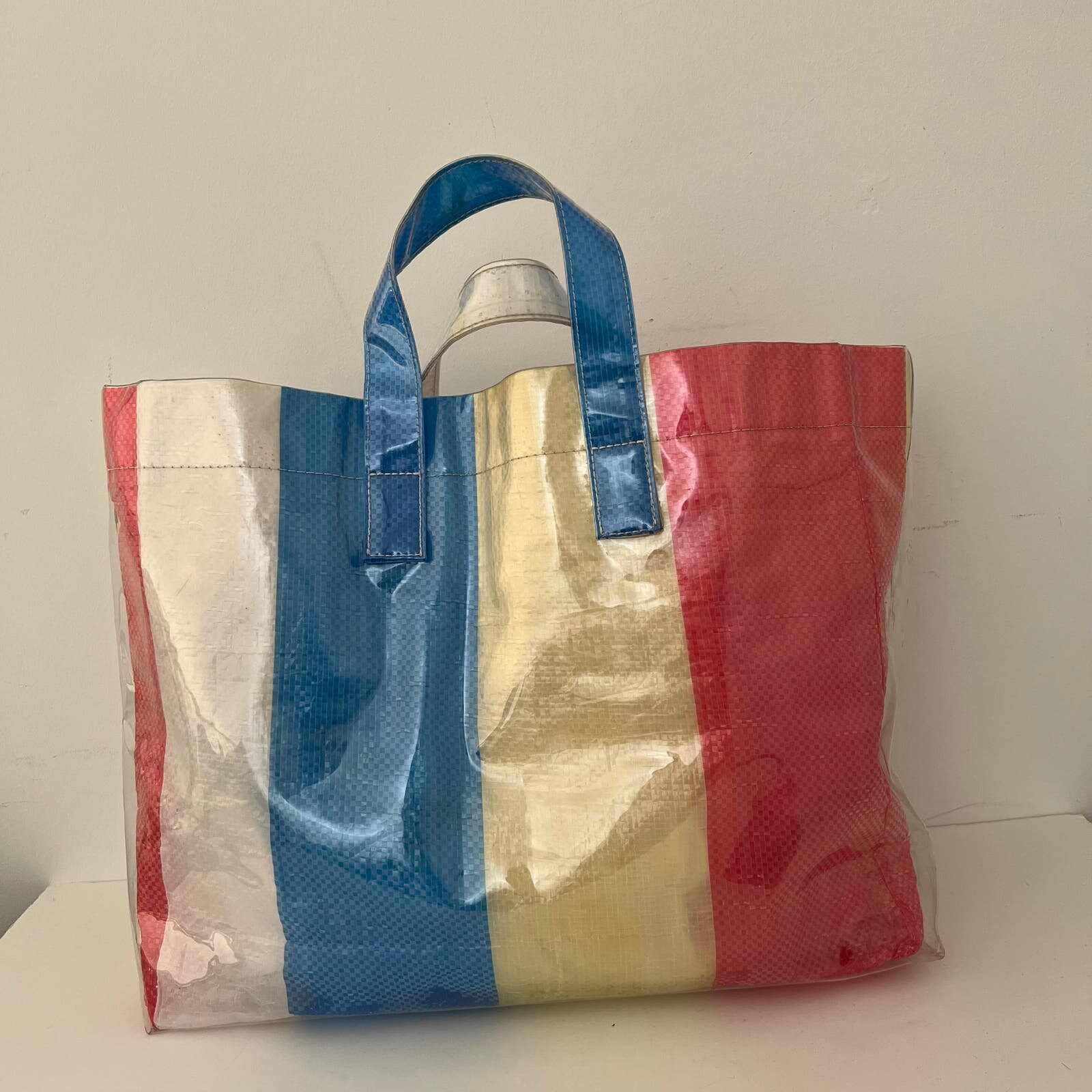 COMME des GARCONS SHIRT Cotton × PVC bag PVC CDG SHIRT TOTE SHOULDER HAND BAG | eBay