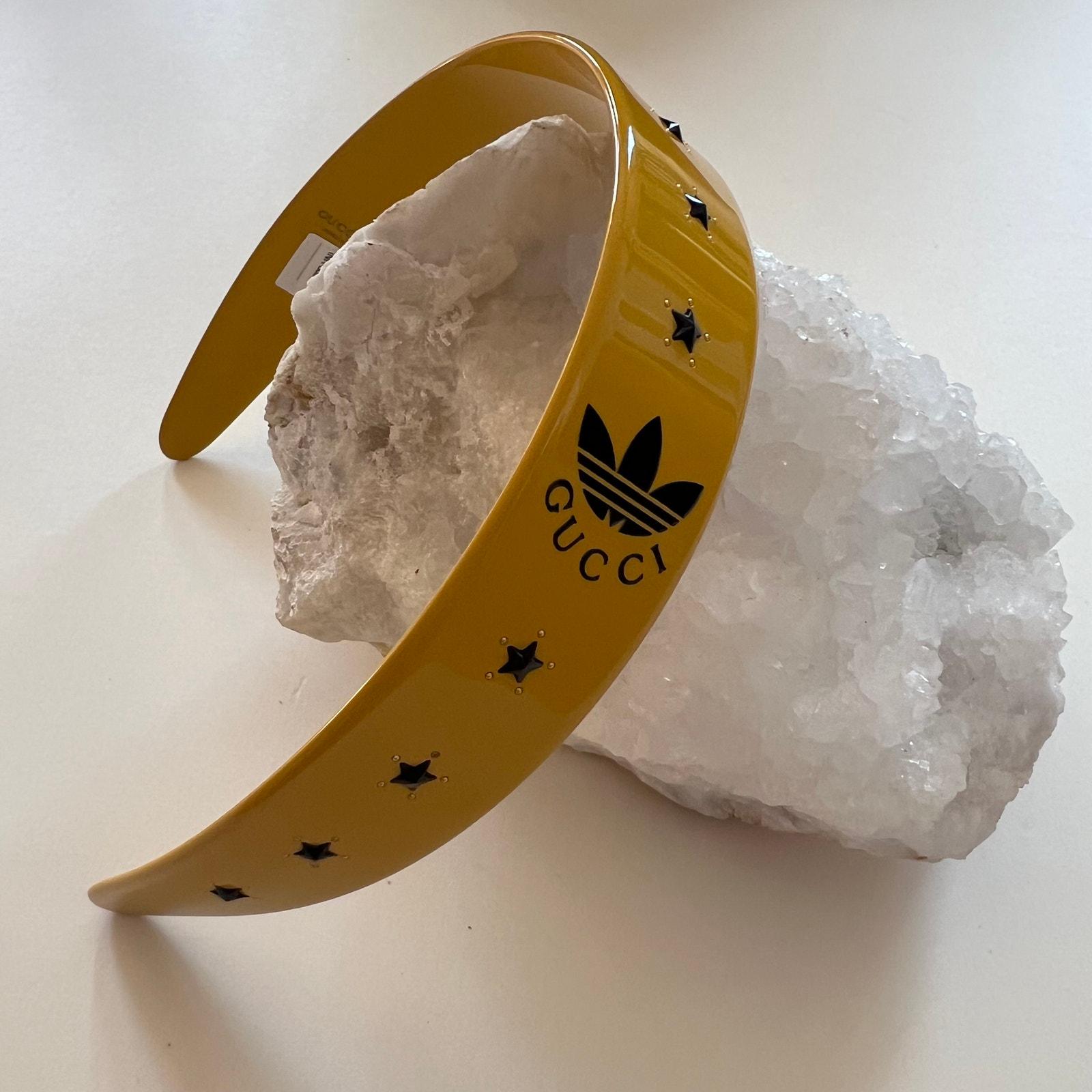 RARE Gucci X Adidas Logo Headband Yellow NWOT - Etsy